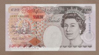 Great Britain: 10 Pounds Banknote,  (unc),  P - 386b,  1999 - 2000,