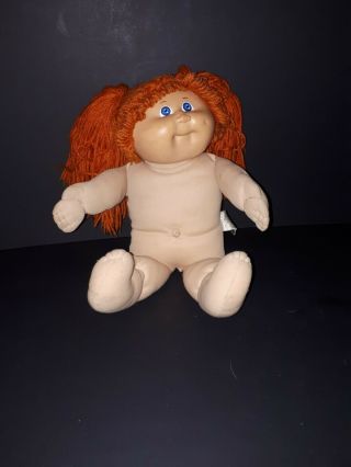 Cabbage Patch Kids Doll Toy Red Hair Soft Body Blue Eyes Plush No Clothes 18