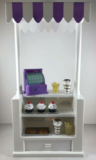 18 In.  Doll Snack Stand Set And Bakery Accessories Set | Doll Furniture & Food