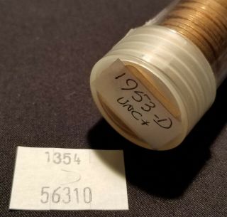 West Point Coins 1953 - D Unc/bu/red Roll Of (50) Lincoln Cents