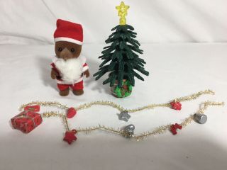 Calico Critters/sylvanian Families Santa Clause W Decorated Xmas Tree