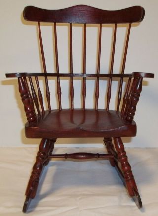 Wood Doll Rocking Chair,  Wooden Toy Rocker For 18 " Bear Or American Girl Doll