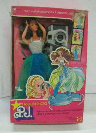 1977 Vintage Mattel Barbie Fashion Photo Superstar Pj Doll 2323 Opened Box