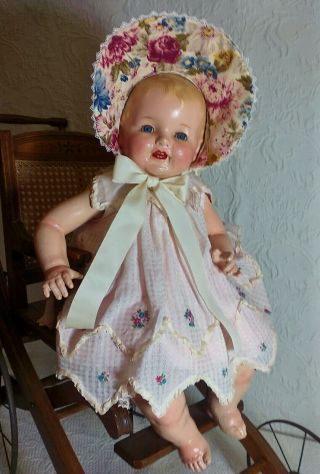 Antique Vintage 26 " Composition Baby Doll Without Clothes,  For Debbie Only
