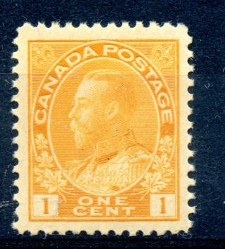 Weeda Canada 105d Mnh Dry Printing,  1c Orange Yellow Admiral Cv $90,
