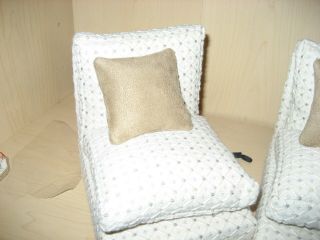 Barbie cream colored couch and chair set 3