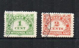 Canada - Newfoundland 1941 1c And 1946 2c Postage Due Issues Fu Cds