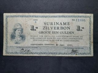 Ander - Suriname 1 Gulden 1940 P 105a F