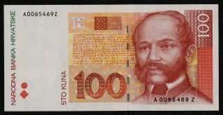 Croatia (p32r) 100 Kuna 1993 Xf,  Replacement Note
