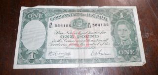 Commonwealth Of Australia 1 Pound Bank Note