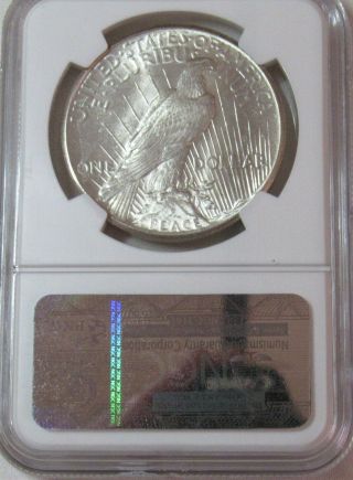1925 Peace Dollar NGC MS64 Bright White 2