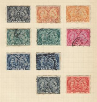 Canada 1897 Qv Jubilee Issue Up To 20c.  With Shades (sg:121/8,  132 & 133)