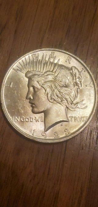 1923 - S $1 Peace Silver Dollar Gem Bu Vam2 Doubled Tiara
