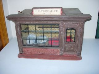 Eugene Kupjack Silversmith Shop Miniature Colonial Building Display Signed