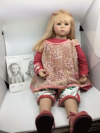 Annette Himstedt Doll “linchen” 36 Inches Tall Sweet Face Gorgeous Eyes 71/377