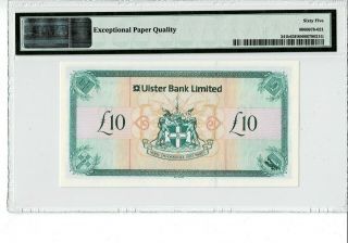IRELAND NORTHERN ULSTER BANK P 341b 2014 10 POUNDS PMG 65 EPQ GEM UNC 2