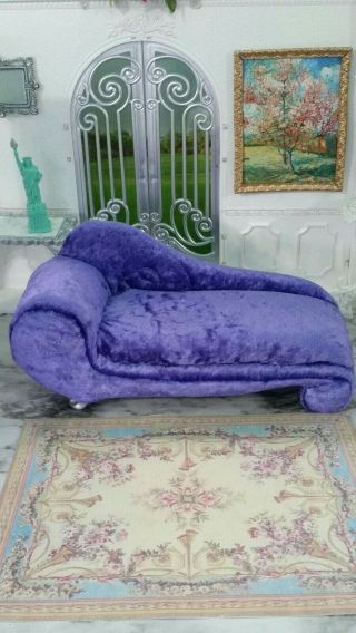 Barbie Doll Fashion Fever Purple Velvety Crush Couch Sofa Living Room Furniture