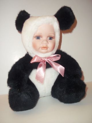 " Zuzu " Panda Baby Doll - Show - Stoppers,  Inc.  Collectible Porcelain