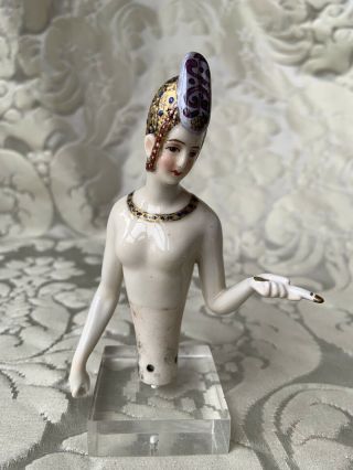 Half - Doll/demi - Figurine/buste Porcelaine/teepuppe/dressel & Kister/ Medievale