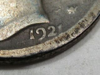 Key Date 1921 - d Silver Mercury Dime.  15 3