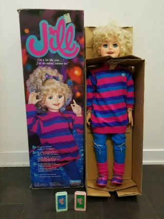 Vintage 1987 Playmates Jill 33 " Interactive Talking Doll With 2 Tapes And Box