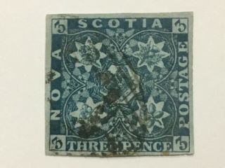 Old Stamp Nova Scotia 2 D Blue