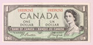 Canada 1954 1 Dollar Uncirculated Banknote 126 - 38