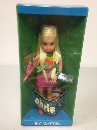 Vintage 1966 Mattel Barbie Blonde Chris Doll Nrfb