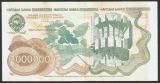 Yugoslavia 2 0000 00 Dinara 1989.  P - 100.  Xf,