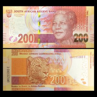 South Africa 200 Rand,  Nd 2016/2017,  P - 142,  Unc