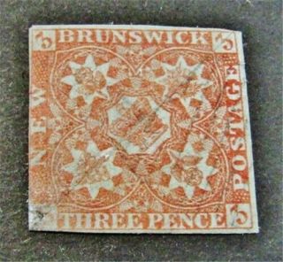 Nystamps Canada Brunswick Stamp 1 $575 Repaired