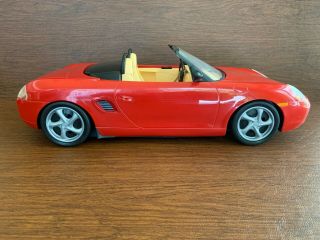 Barbie Porsche Boxster Red Sports Car 1998 Motorized Convertible - Gently