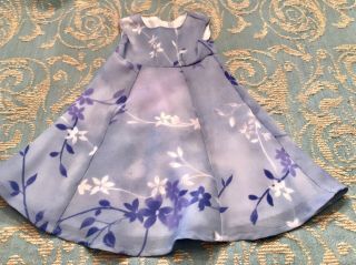 Authentic American Girl Doll Clothes Periwinkle Floral Dress 2000 - 2003