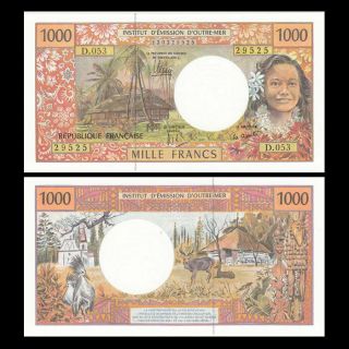 French Pacific Territories 1000 Francs,  Nd (1996),  P - 2,  Unc