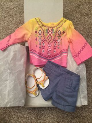 Lea’s Bahia Outfit American Girl Doll 18 Inch Doll Clothing Shorts Sandals Shirt