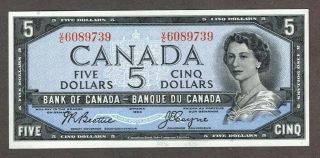 1954 $5 Canadian Note,  Gem Uncirculated,