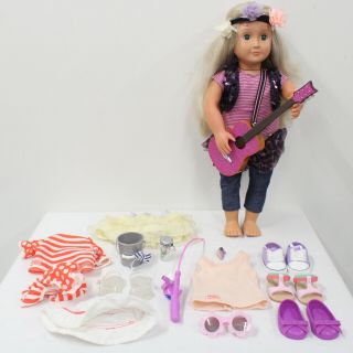 ​our Generation Layla Doll With Guitar And Other Accessories Blue Eyes 434