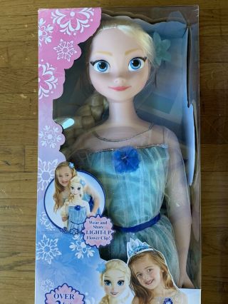 Disney FROZEN Elsa & Anna HUge 38” MY SIZE Princess DOLLS Both HTF 2