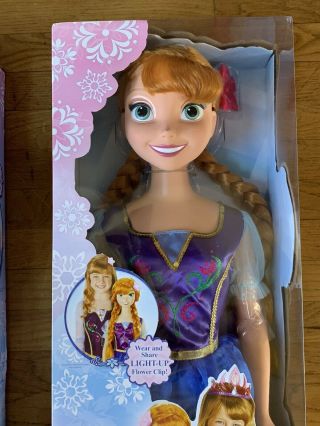 Disney FROZEN Elsa & Anna HUge 38” MY SIZE Princess DOLLS Both HTF 3