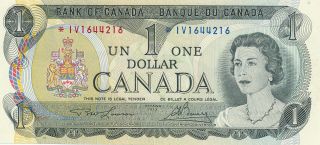 Bank Of Canada Replacement 1 Dollar 1973 Iv1644216 - Unc