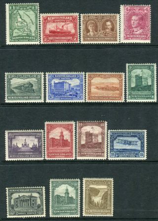 Newfoundland - 1928 - 9 Publicity Issue.  A Mounted Set Sg 164 - 178