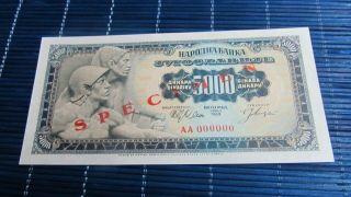 Yugoslavia 5000 Dinara 1963 Unc Specimen 0000000