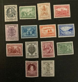 Newfoundland Stamp 212 - 225 Full Set Mnh