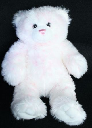 Babw Pink White Teddy Bear Build A Bear Workshop Girl Plush Stuffed 15 Inches