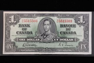 1937 Canada.  ($1) One Dollar.  Series Y/l.  Gordon - Towers.