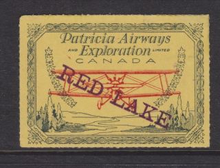 Canada 1926 H Sc Cl30e Patricia Airways Violet Red Lake Overprint Cat $95
