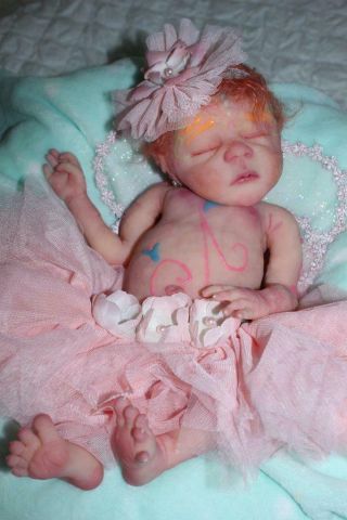 Full Bodied Silicone Fairy Baby Girl Boo - Boo Glows In The Dark Ooak