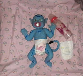 Full Body Silicone Baby Girl Avatar Doll 12 " (anatomically Correct) Drink N 