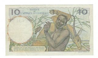French West Africa 10 Francs 1946 P37.  JO - 8491 2