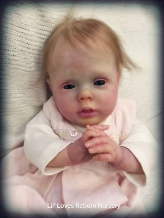 Reborn Baby Girl Sherry By Natalie Blick Sole Art Doll W/coa